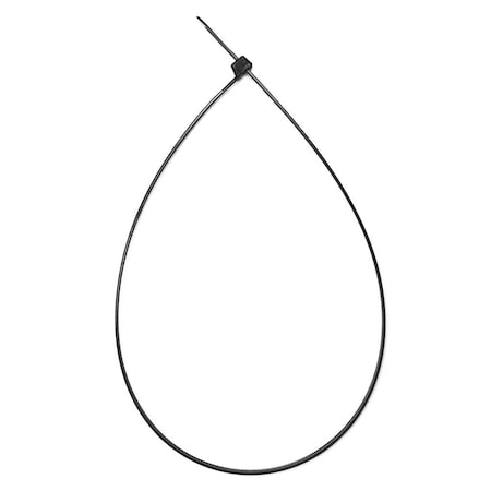 South Main Hardware Cable Tie, 18 in L, 5.1 in Max Bundle Dia., Black, Nylon, 175 lb Strength, 50 PK 220212